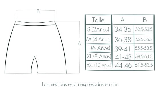 Ciclista Milan - Tabla de Talles